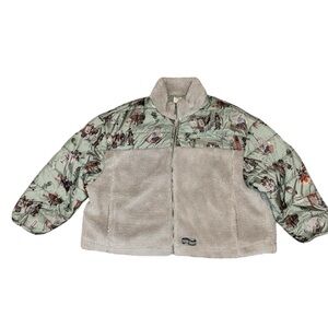 Disney Parks Haunted Mansion Sherpa Fleece Puffer Zipper Jacket